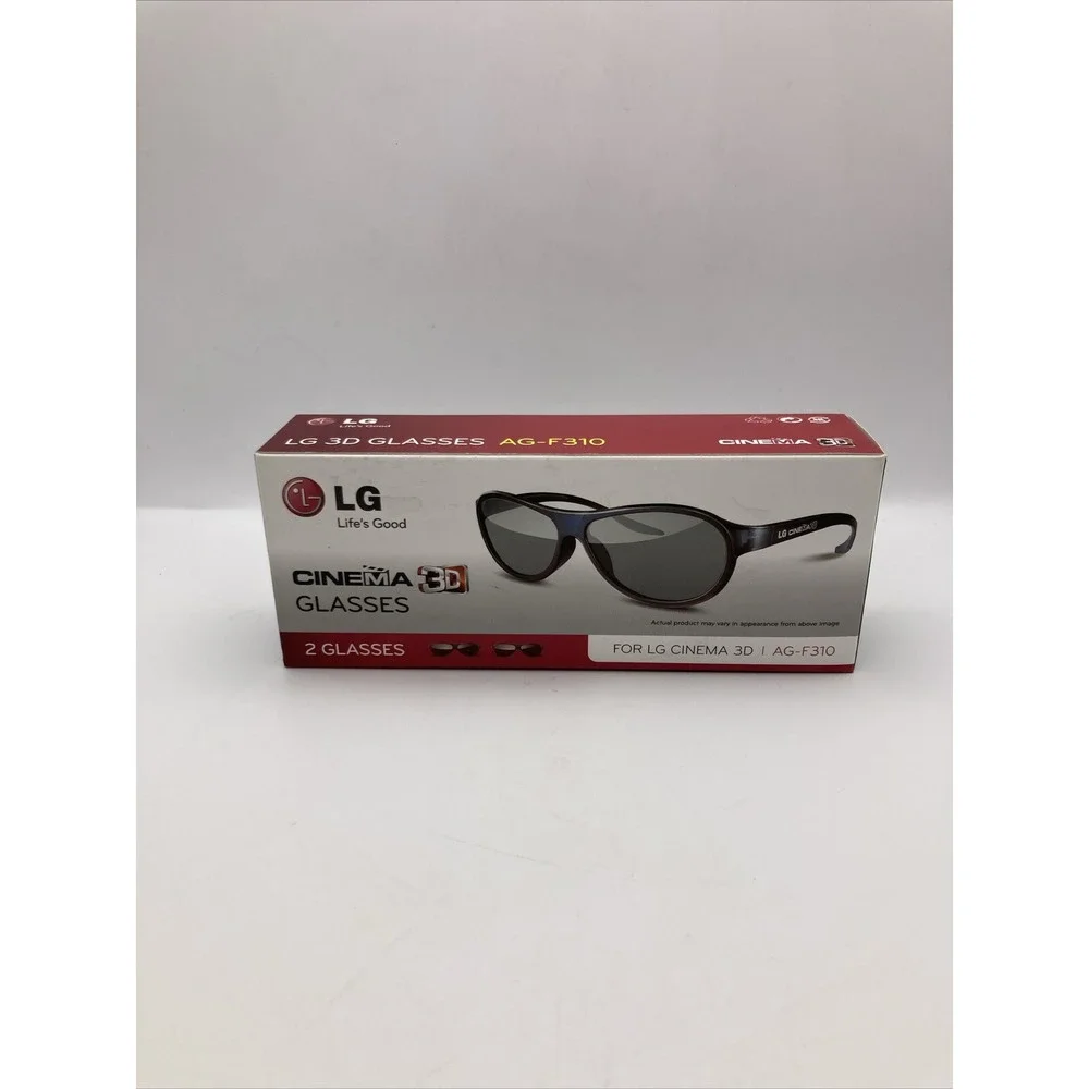 NEW LG Cinema 3D HDTV Glasses AG-F310 One Box Containing 2 Pair Black